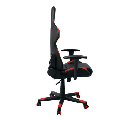 CF9150 Gaming Πολυθρόνα Γραφείου, Ανάκλιση Πλάτης έως 90°, Pu Μαύρο - Κόκκινο